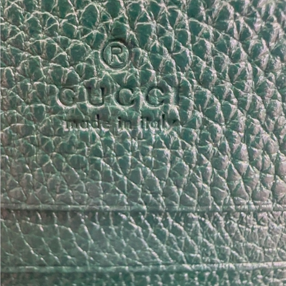 Gucci Forest Green Leather Bag with Gold Accents - Picture 7 of 8